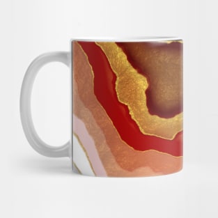 Abstract Gilded Agate Mug